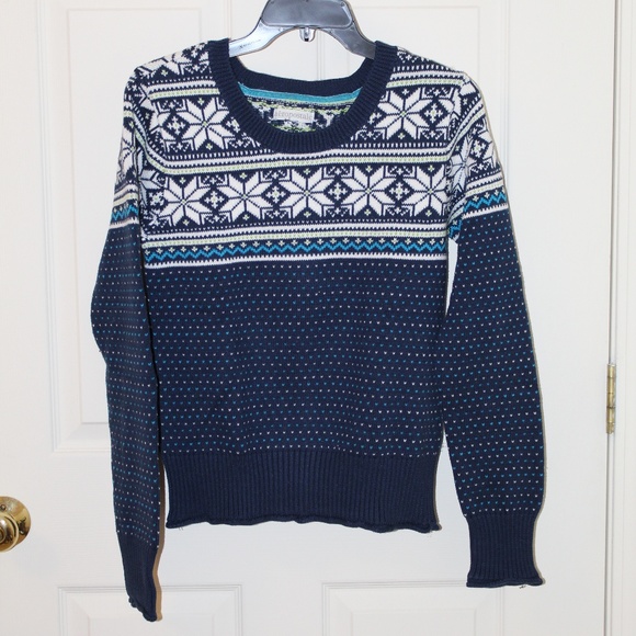 AEROPOSTALE FAIR ISLE NAVY/WHITE SWEATER BNWOT - Picture 3 of 5